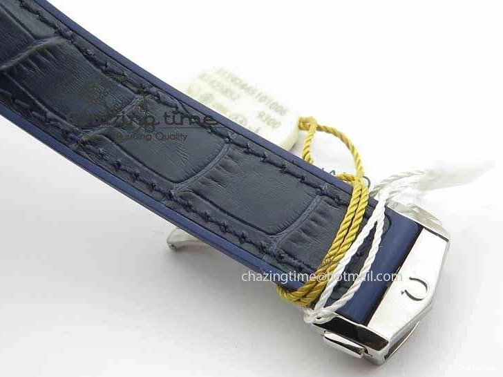 0320 Planet Ocean 2016 43.5mm SS OM 1:1 Best Edition Blue Dial On Blue Leather Strap A Sophisticated 8165